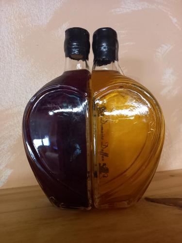 Duo de bouteilles en forme de coeur